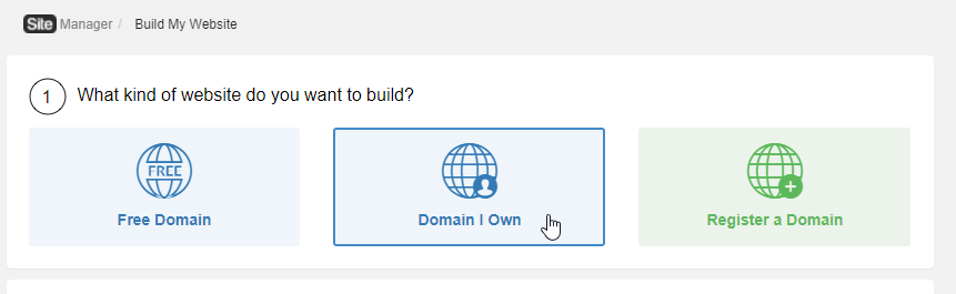 WA Build a Website on a Domain I Own