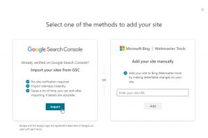 Import Your Site from GSC