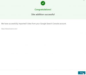 GSC Site Successfully Added to Bing Webmaster Tools