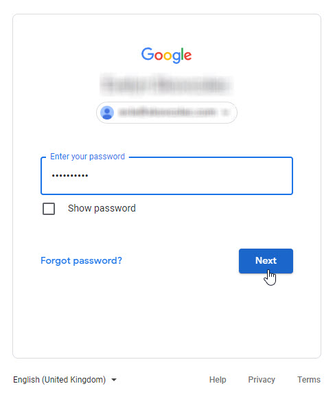 13 Enter Google Account Password