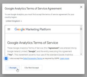 18 Accept Google Analytics Terms of Service