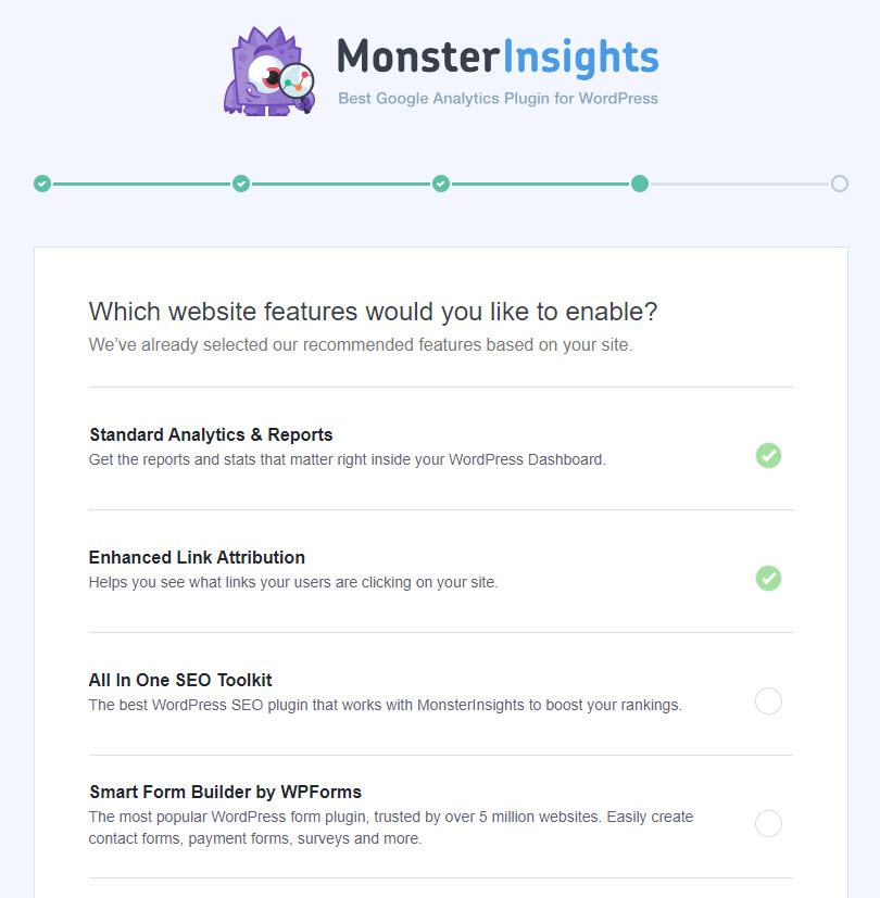 41 Monster Insights Website Features