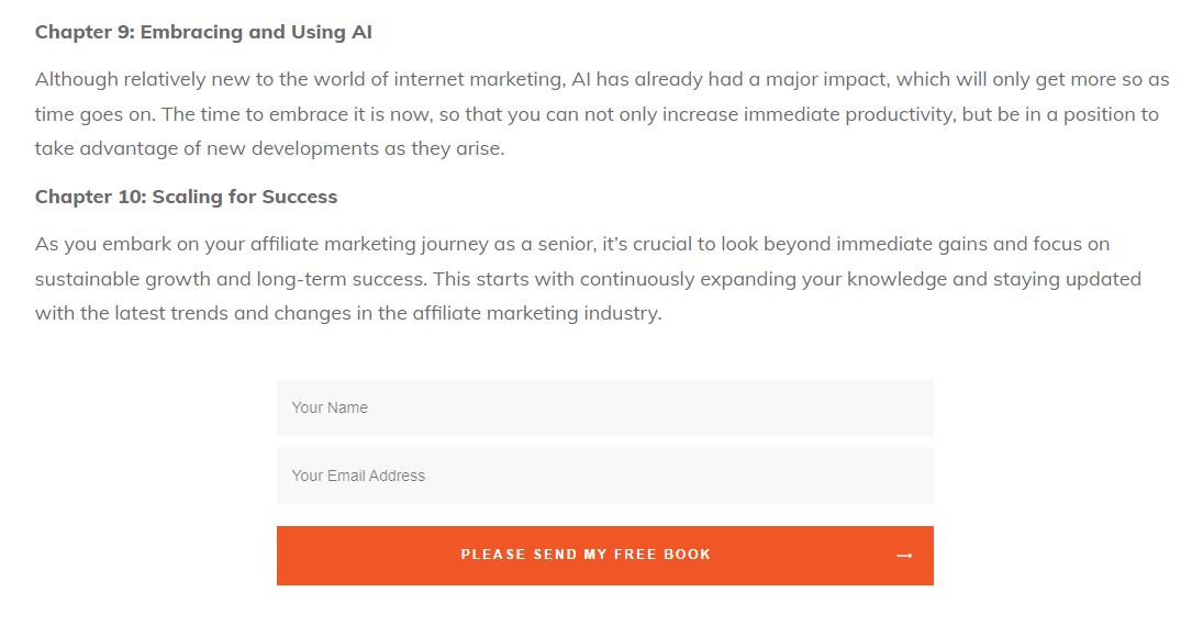 Affiliate Marketing for Seniors Landing Page Bottom Affiliate Marketing for Seniors Landing Page Bottom